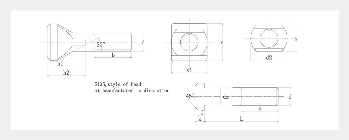 Square T Bolt 2D